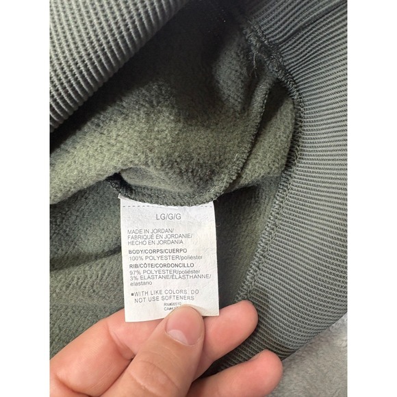 NWT UA Storm Fleece Green Mens L Loose Fit Cold Gear 1/4 Zip Sweater - Picture 4 of 7